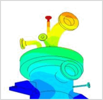 Finite element analysis for heat transfer problem of thick nozzle0.